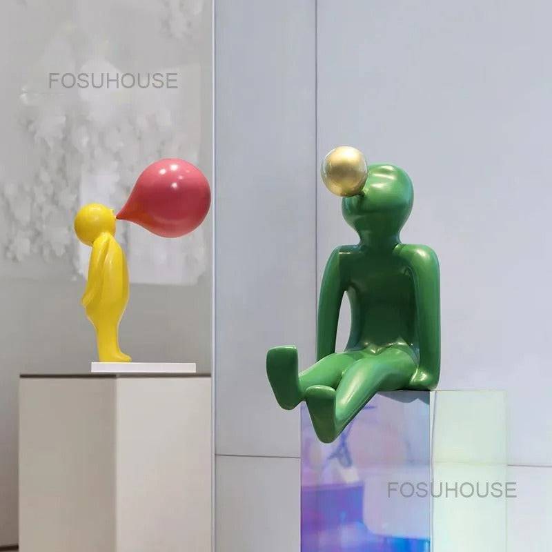 Human blow bubble figurine table decor - 1 Piece