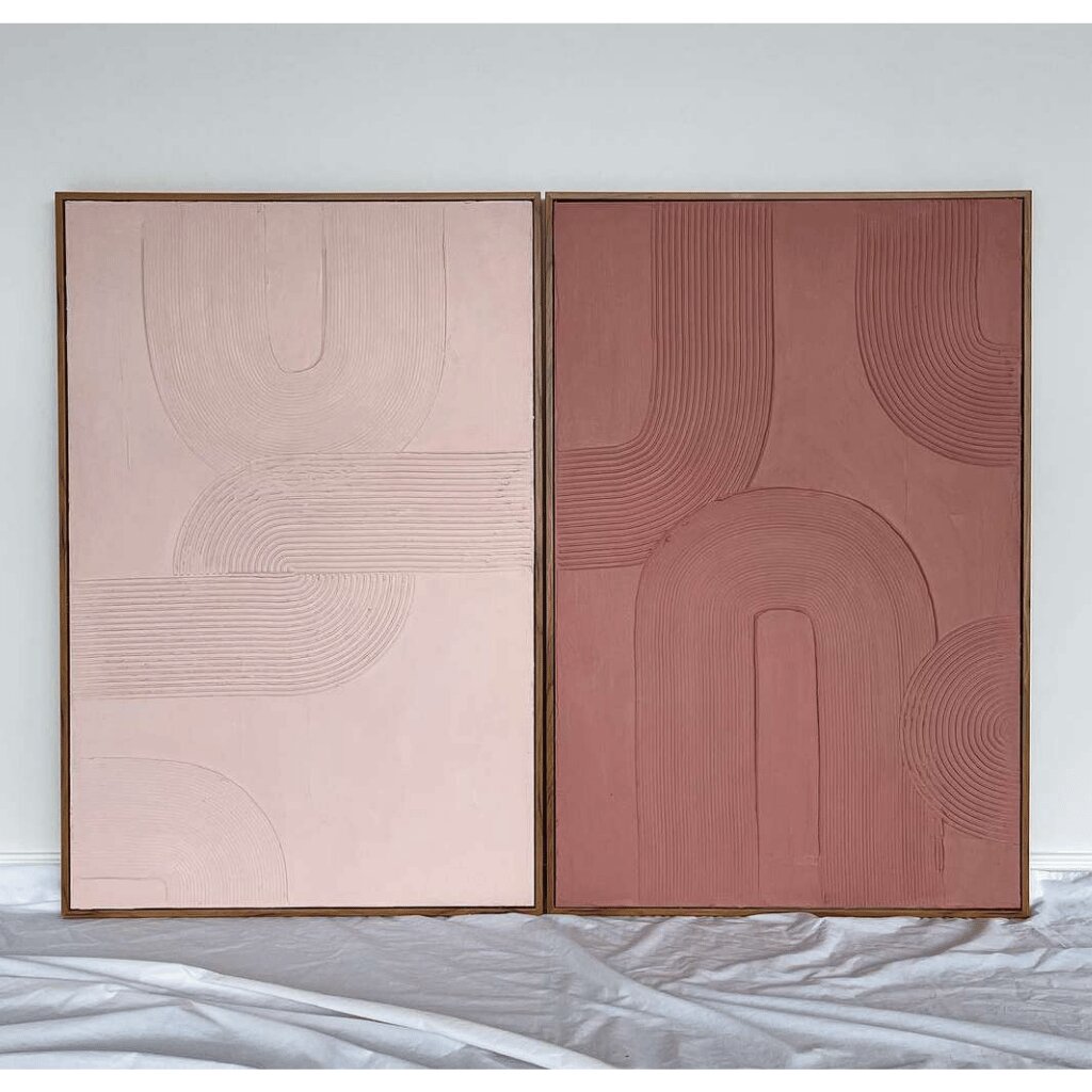 Modern Handmade Wall Art – Textured Arch Abstract for Bedrooms