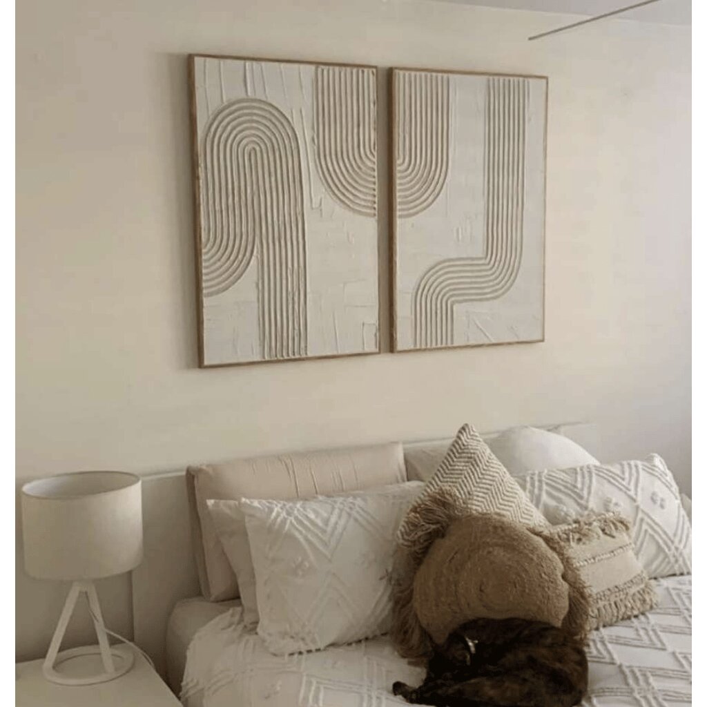 Handmade Modern Textured Wall Art – Arch Abstract for Homes