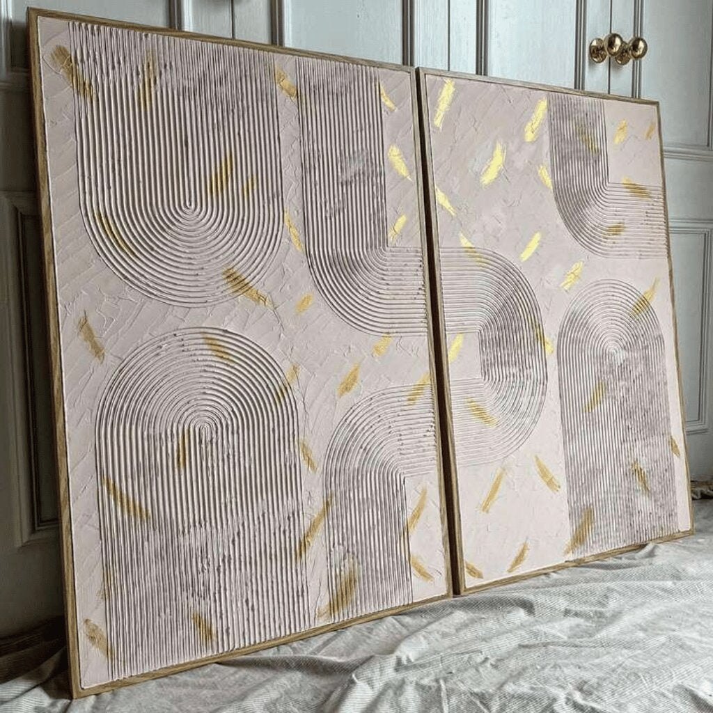 Modern Handmade Wall Art – Textured Arch Design for Interiors