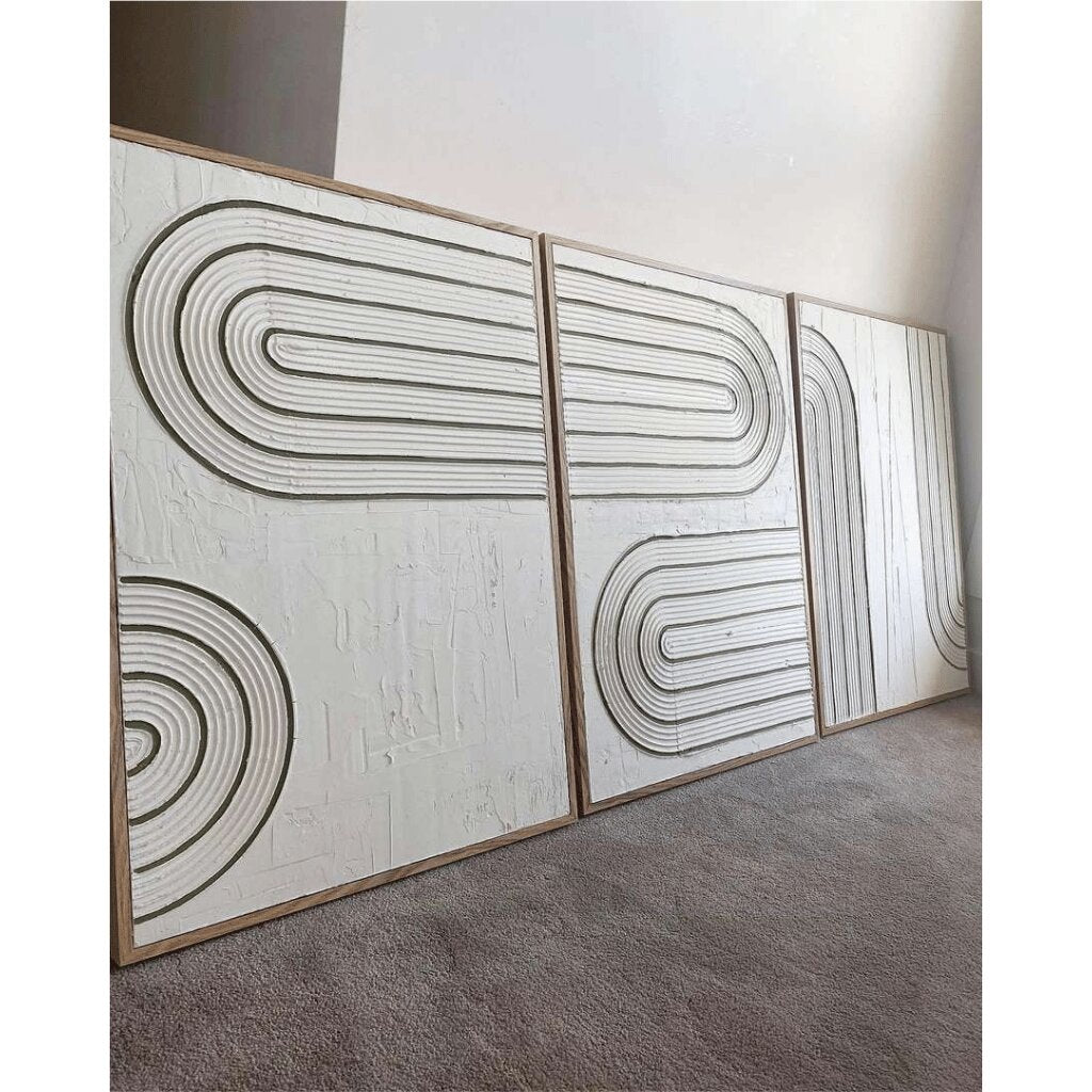 Textured Abstract Wall Art – Handmade Arch Design for Homes