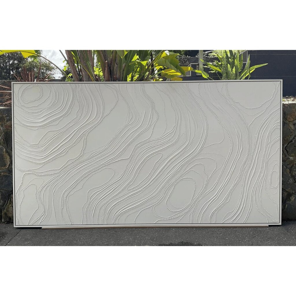 Structured and Organic Flowing Lines with Beaded Detail for Bedroom, Living Room, Office