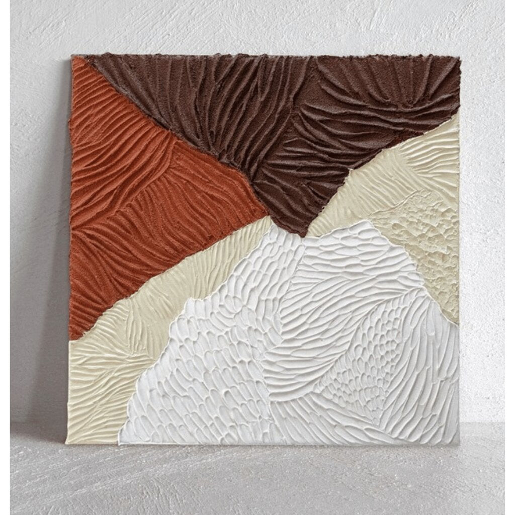 Natural Waves Textured 3D Wall Art for Warm Living Rooms & Bedrooms