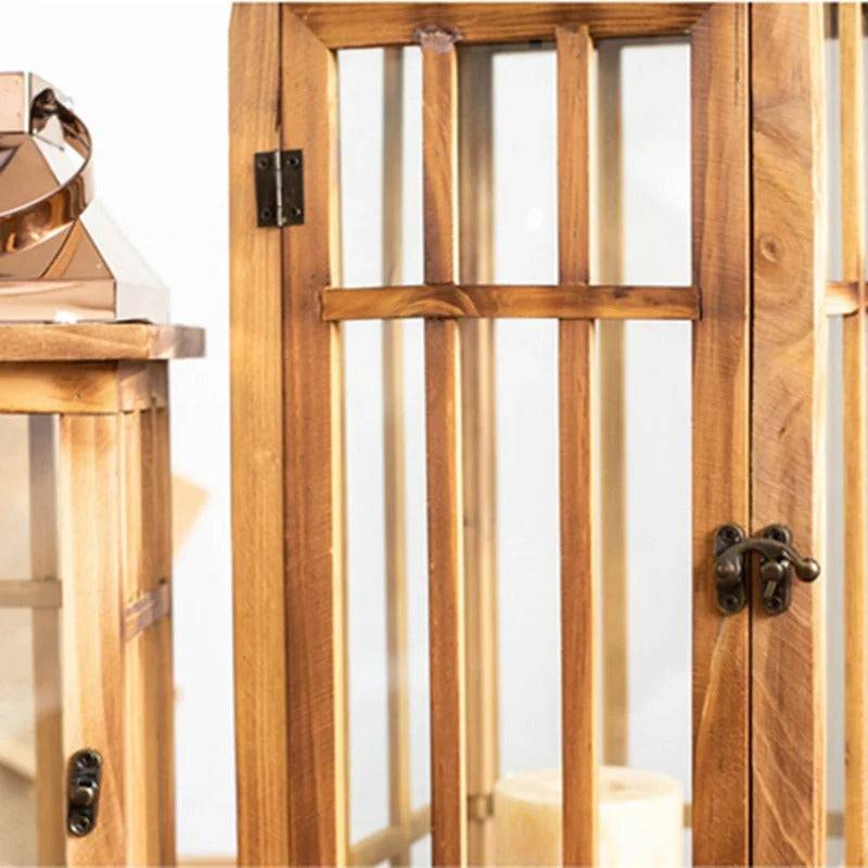Wooden Lantern - Set of 2