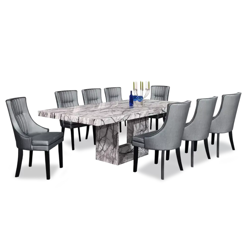 Nordic Marble fullbody luxurious dining table 6 seater
