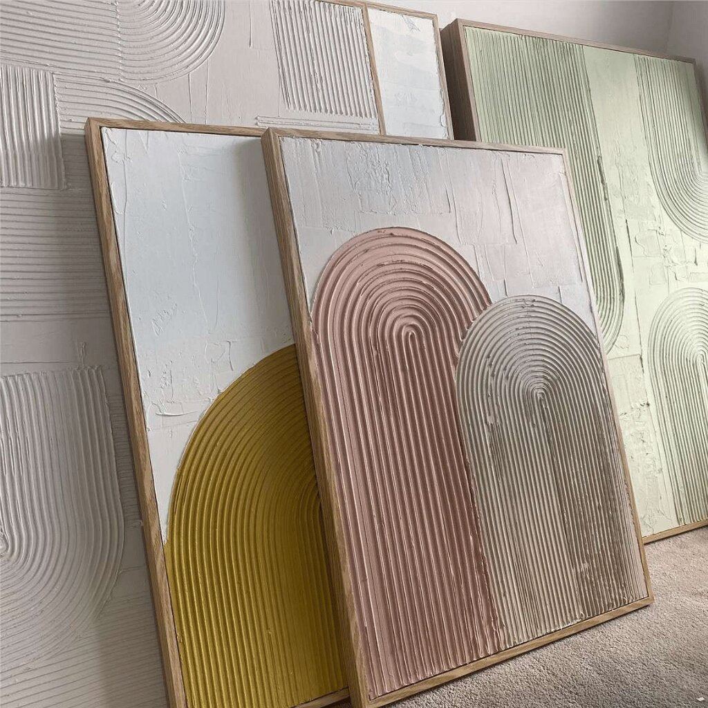 Handcrafted Arch Wall Art – Modern Textured Art for Bedrooms