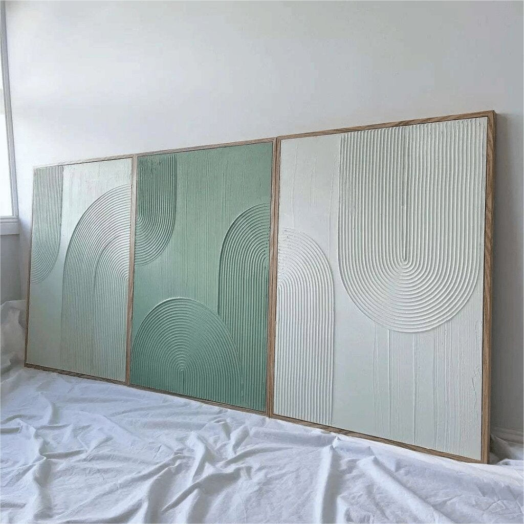 Handmade Textured Wall Art – Arch Design for Office & Living Rooms