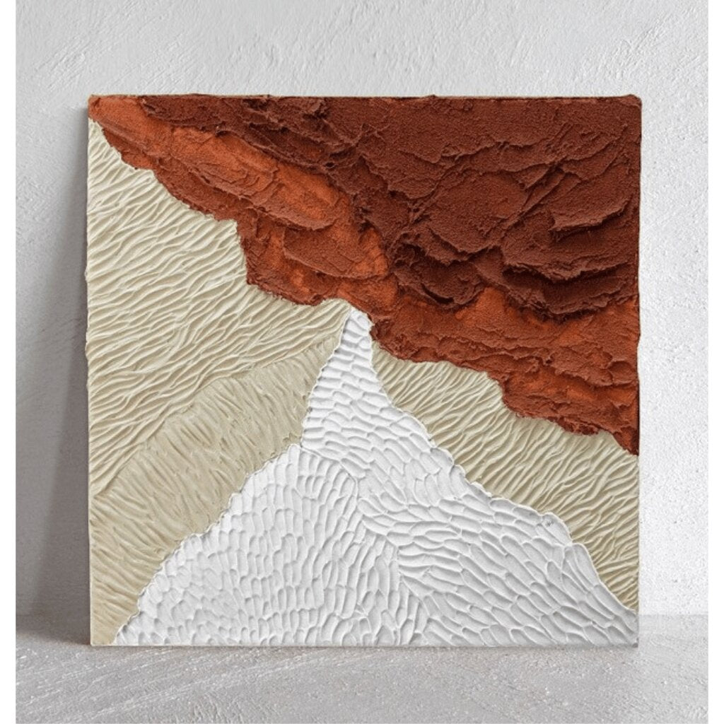 Warm Earthy Wall Art with Natural Ridges for Bedrooms & Living Rooms