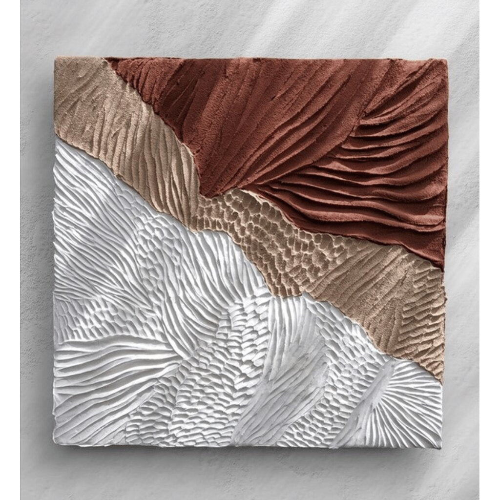 Textured Abstract Wall Art in Earthy Tones for Living Rooms & Offices