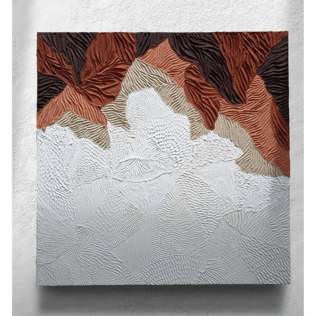 3D Textured Wall Art with Natural Waves and Ridges for Bedrooms, Living Rooms & Office Spaces