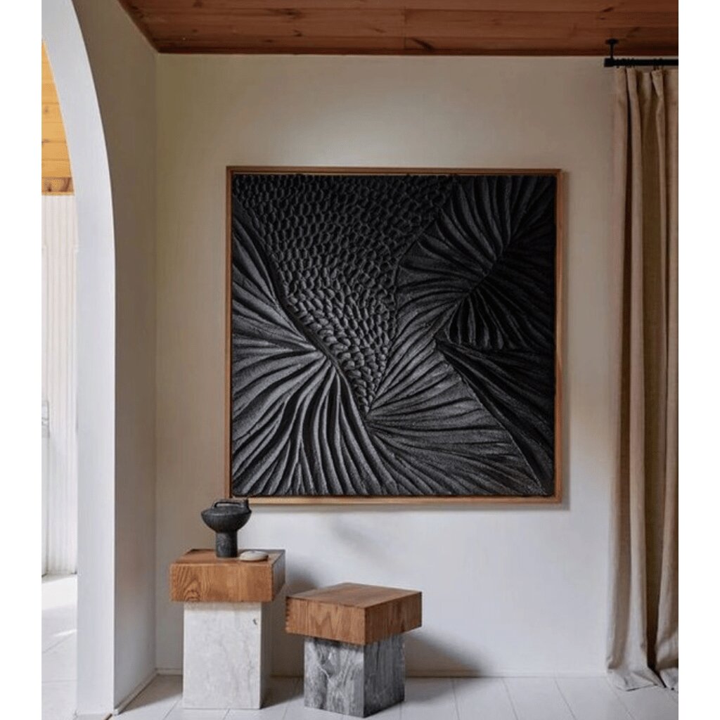 Warm Textured Wall Art with Earthy Tones for Bedrooms & Offices