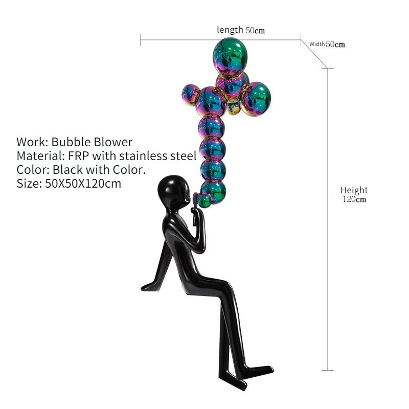 Blowing bubbles Fiber Sculpture chandelier