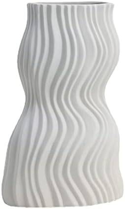 White Boho Ceramic table Vase - Set of 2