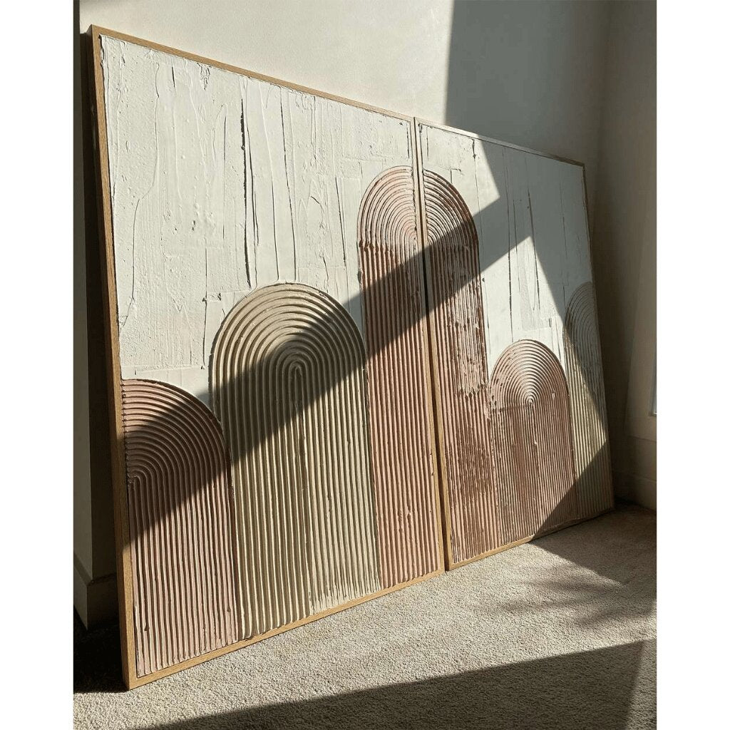 Abstract Handmade Wall Art – Modern Arch for Bedrooms