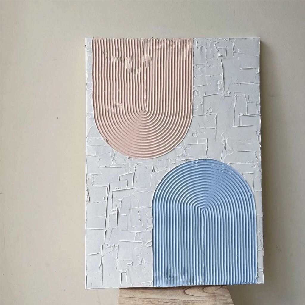 Textured Wall Art – Handmade Arch Design for Office Spaces