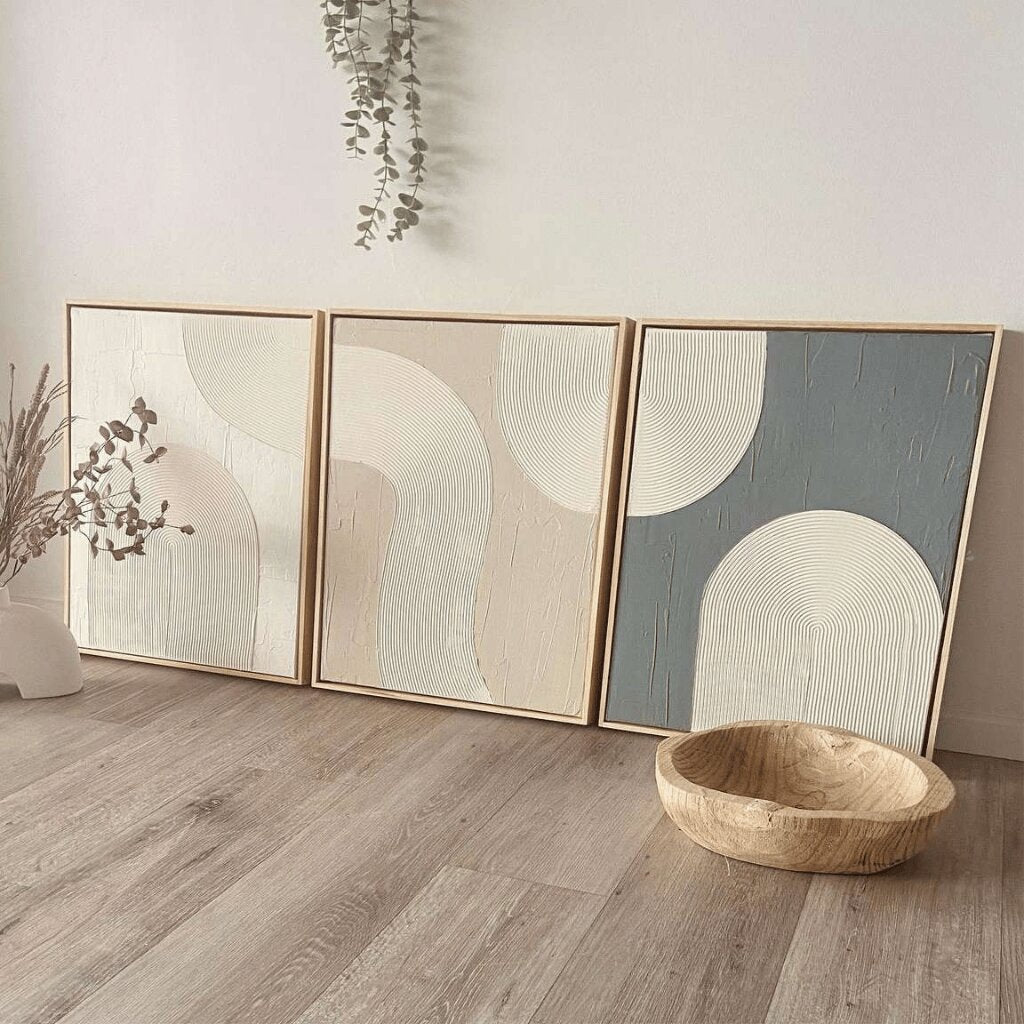 Arch Design Textured Wall Art – Handmade for Bedrooms