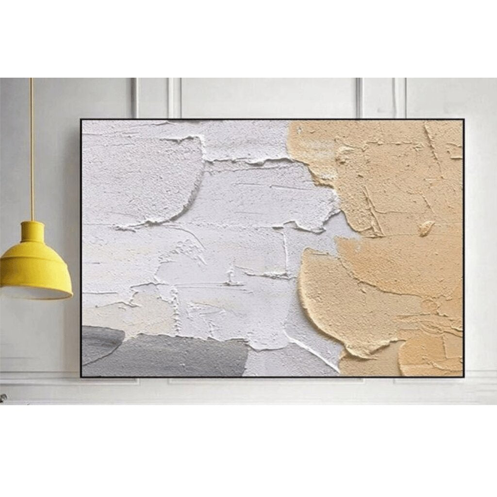 3D Plaster Texture Wall Art for Sophisticated Bedrooms