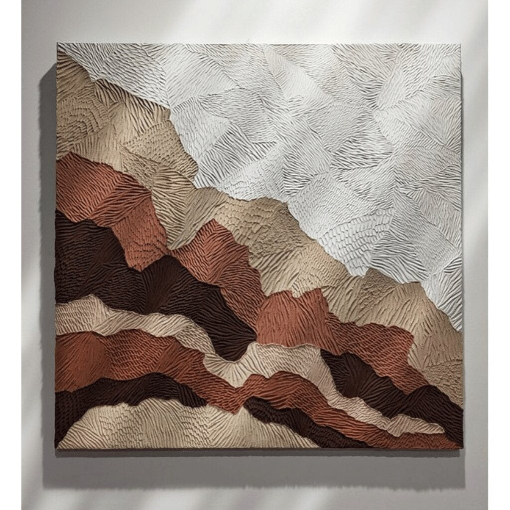 Textured Wall Art Resembling Natural Waves for Living Rooms & Offices