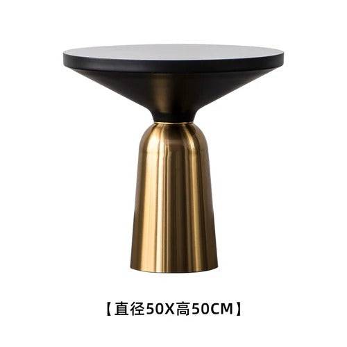 Minimalistic Brass gold sofa side table