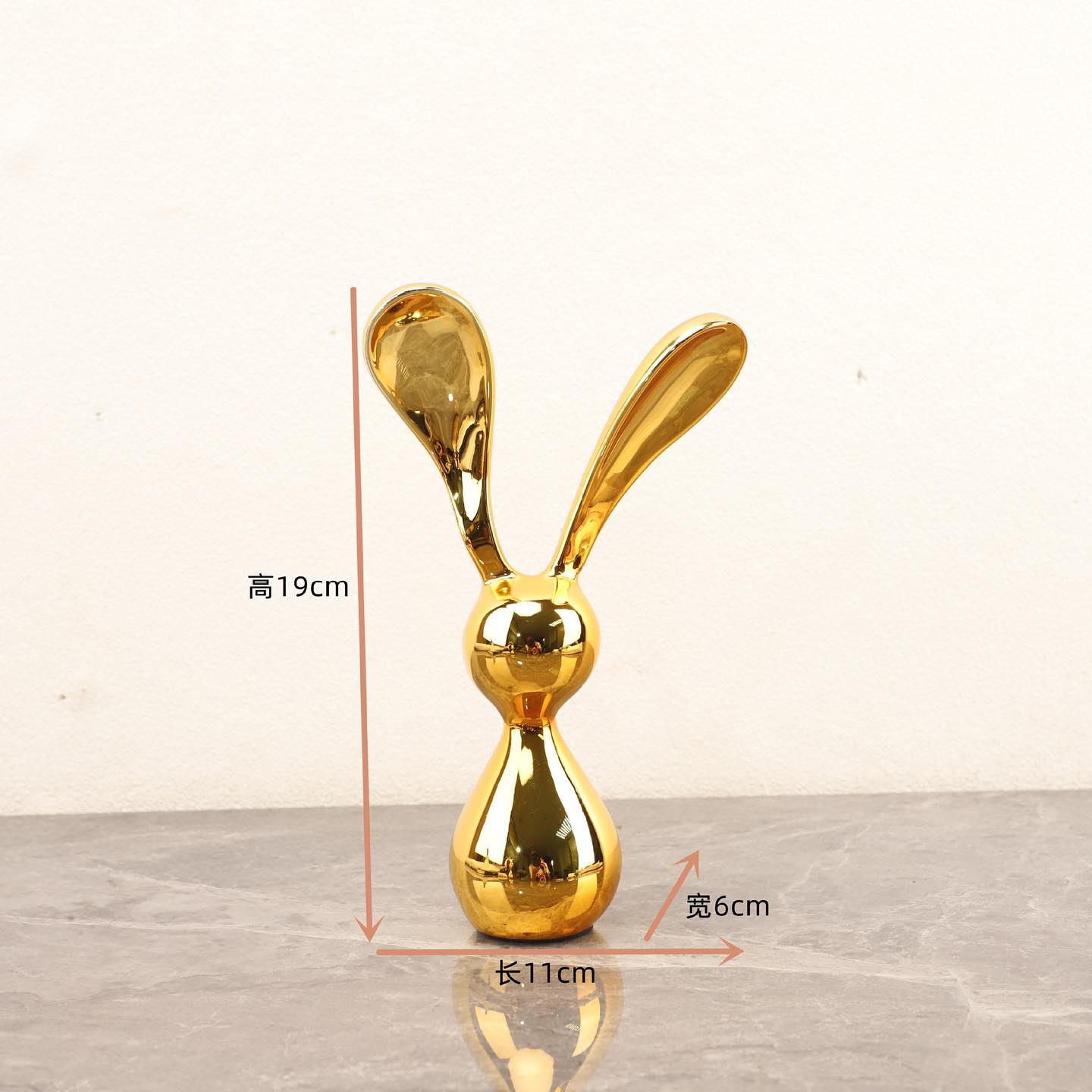 Crystal rabbit statue - 1 piece