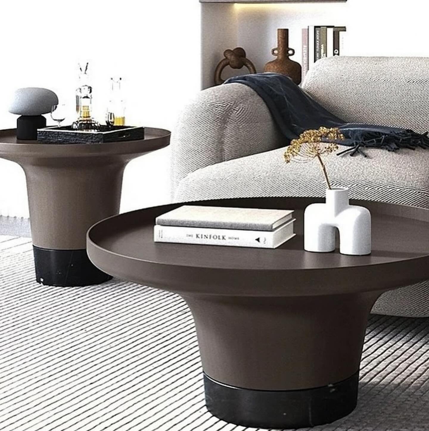 French style Marble Modern center table - set of 2