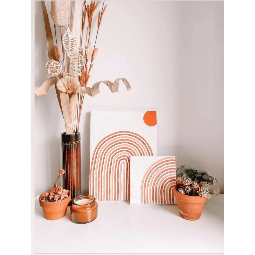 Handmade Wall Art – Arch Abstract Textured for Living Spaces