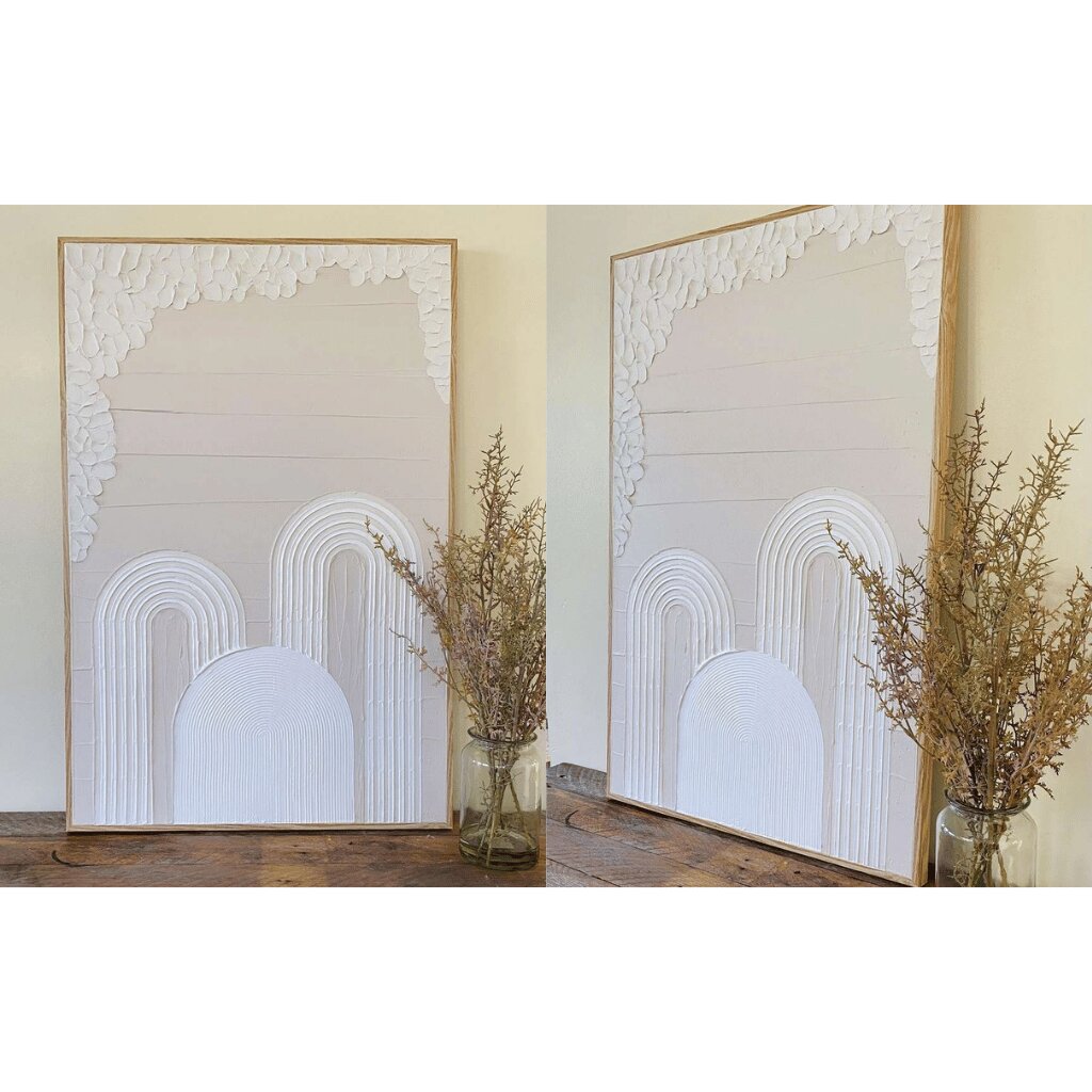 Abstract Textured Wall Art – Handmade Arch for Living Rooms