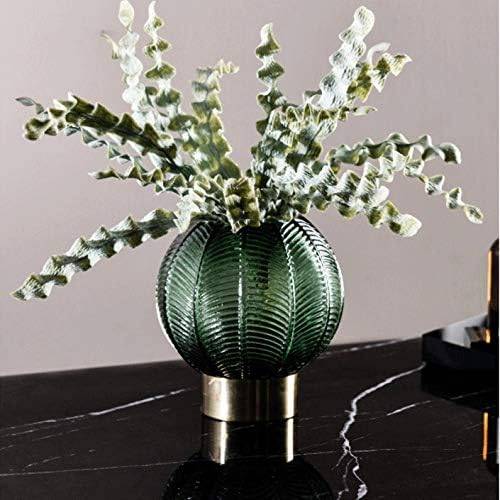 Nordic Green glass table Vase- Set of 2