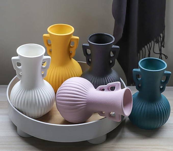 Colorful Ceramic table Vase- Set of 4