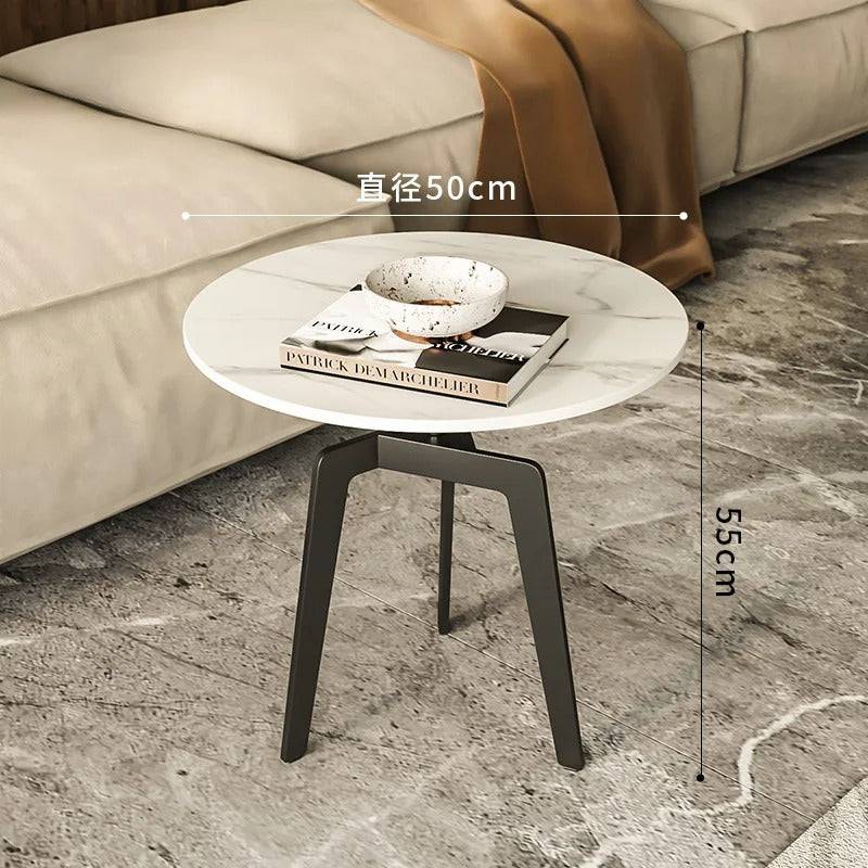 Tribeca Italiano black & White sofa marble side table