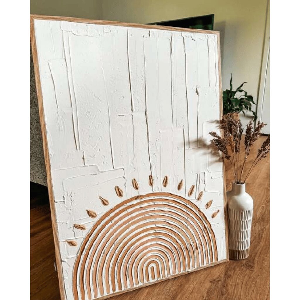 Handcrafted Arch Wall Art – Modern Abstract Textured Design