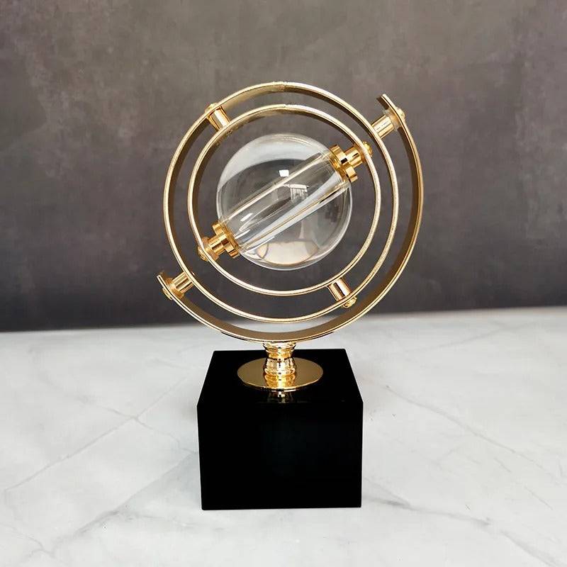 Crystal Globe Bookends - Set of 2