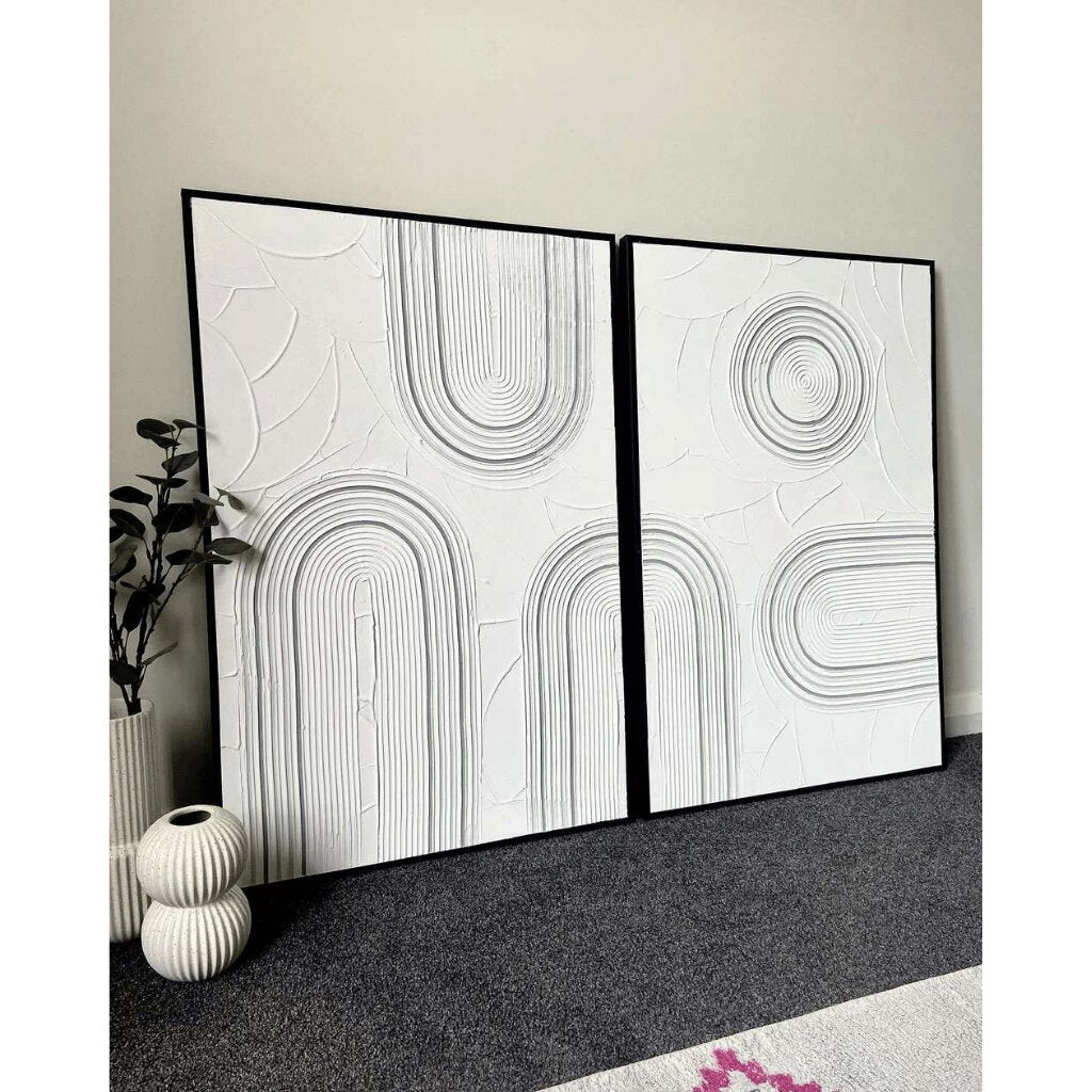 Handmade Arch Abstract Wall Art – Textured Piece for Home Decor