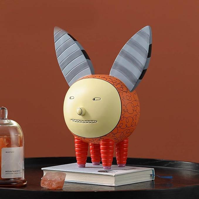 Wooden Abstract Dog table decor - Hand Painted