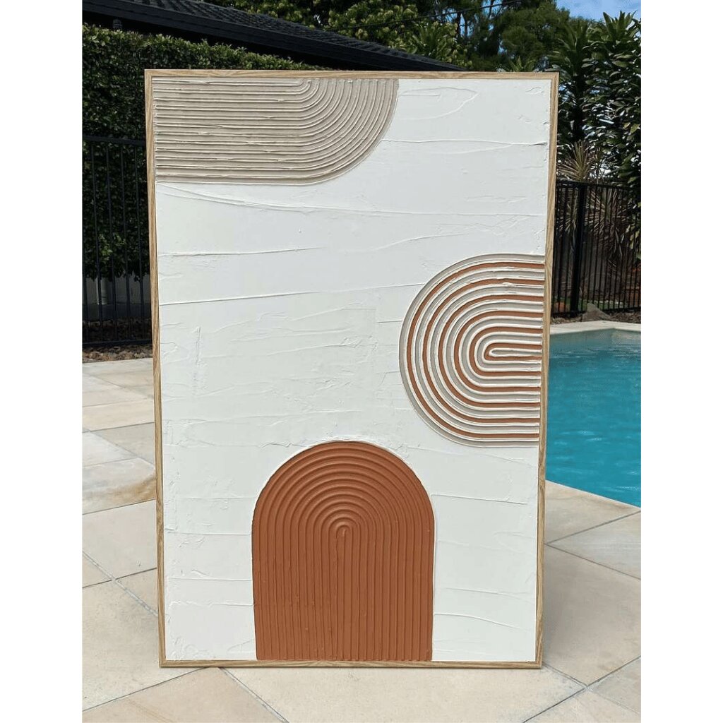 Handcrafted Textured Wall Art – Abstract Arch for Home & Office