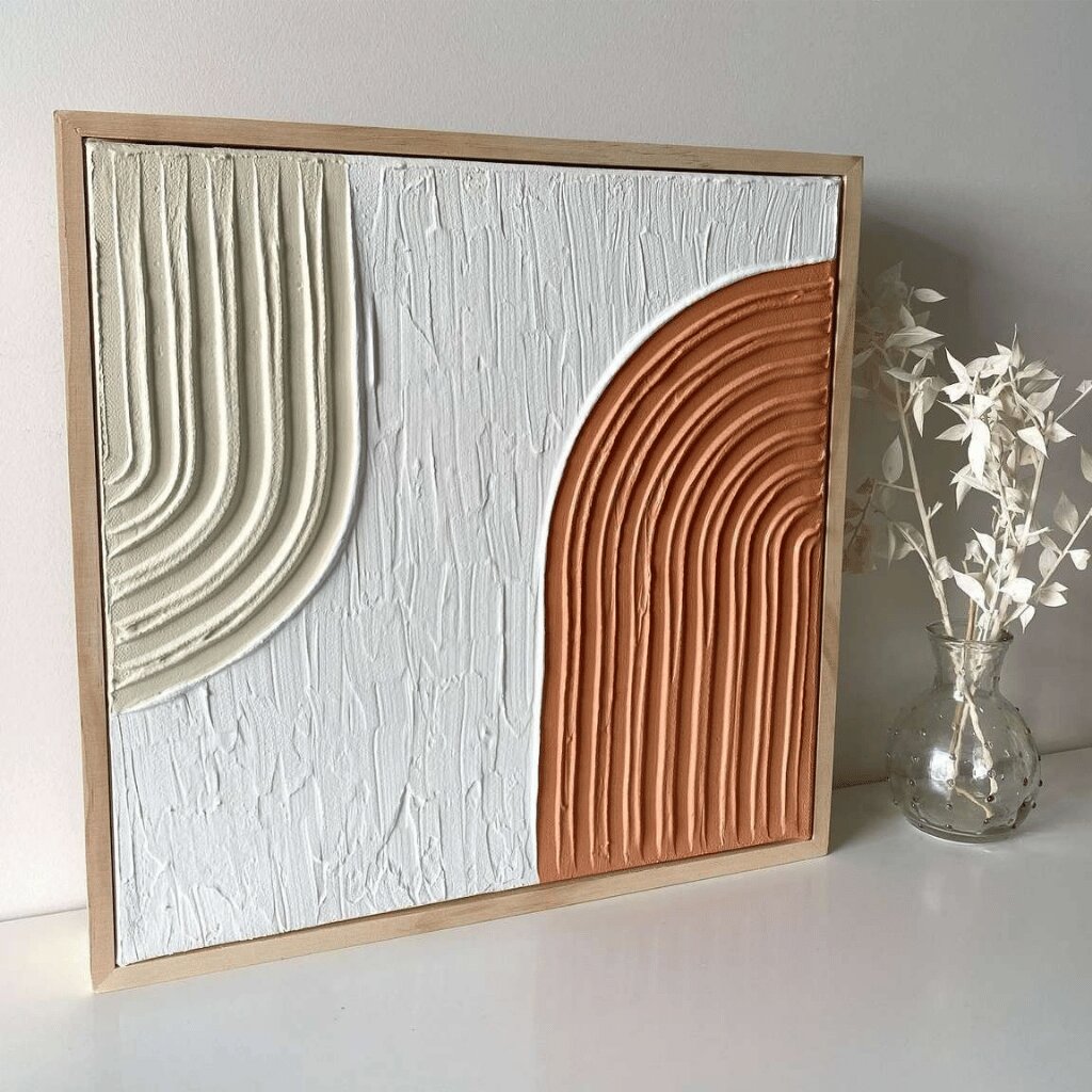 Handmade Textured Wall Art – Arch Design for Bedrooms & Offices