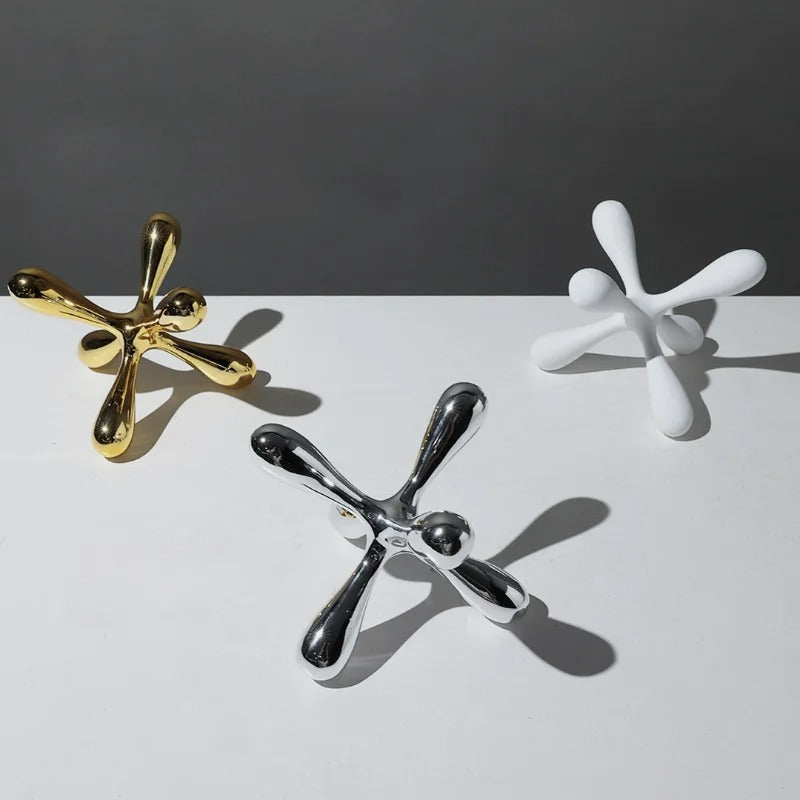 Crystal cross paper-weight table decor