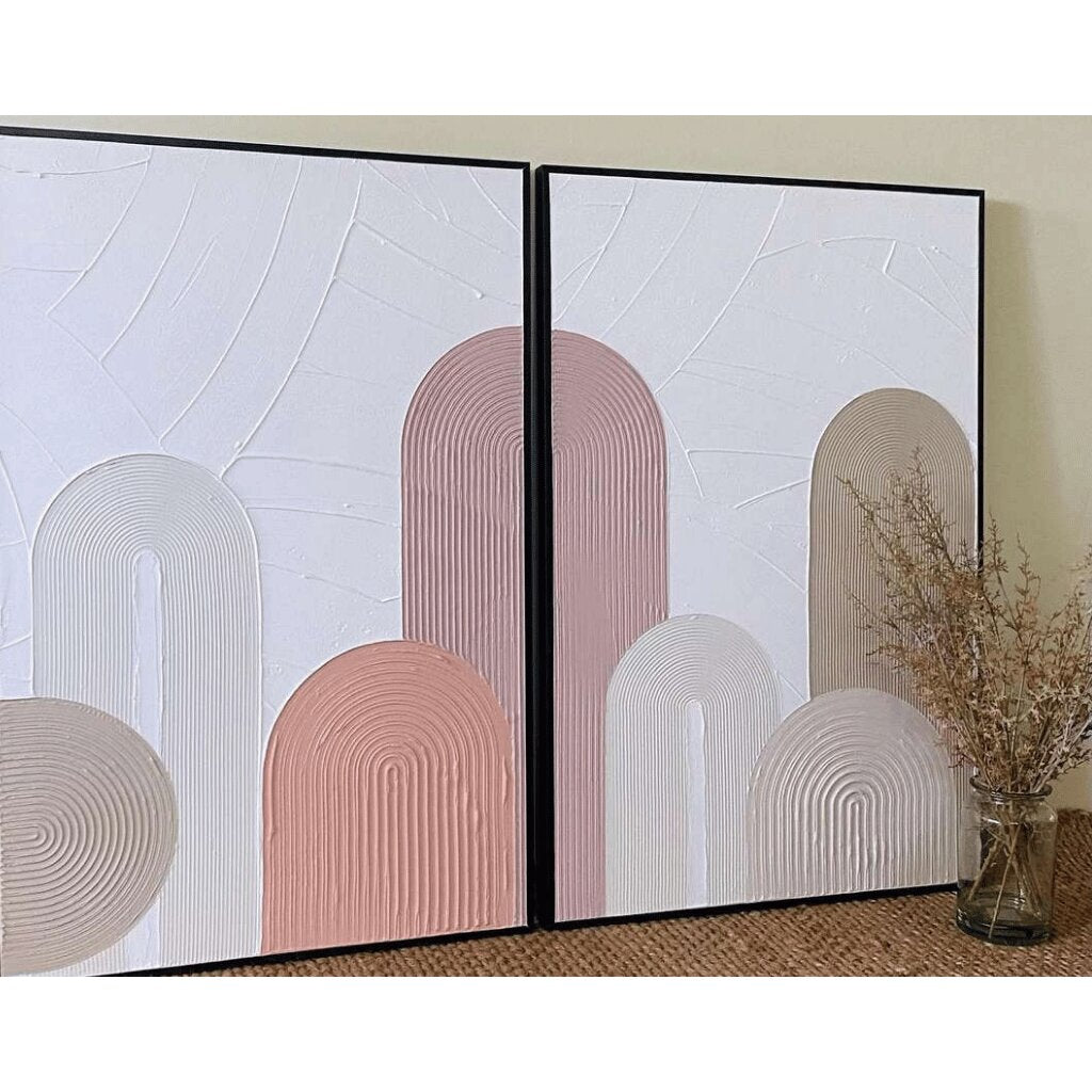 Modern Abstract Arch Wall Art – Handmade for Home Interiors