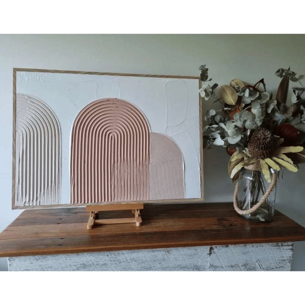 Modern Handmade Arch Design Wall Art – Textured for Interiors