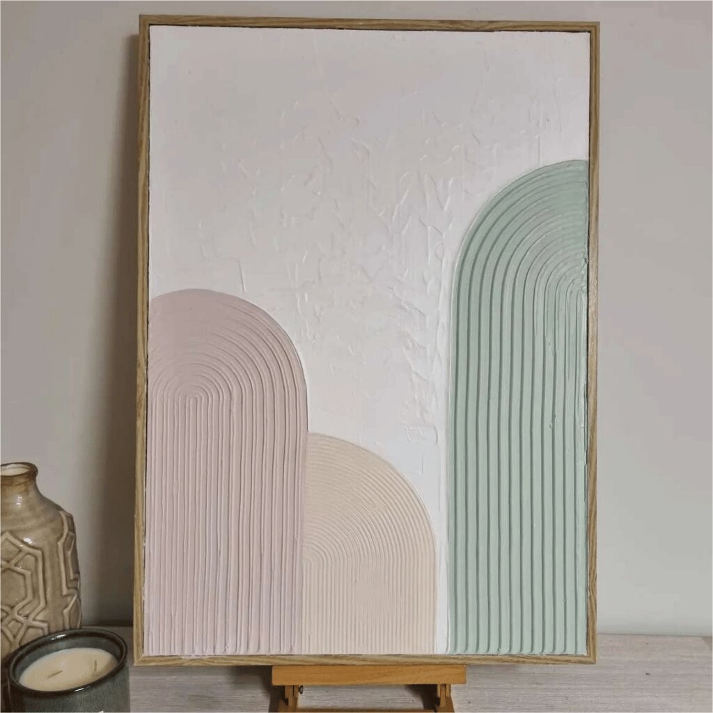 Handmade Textured Abstract Wall Art – Modern Arch for Homes