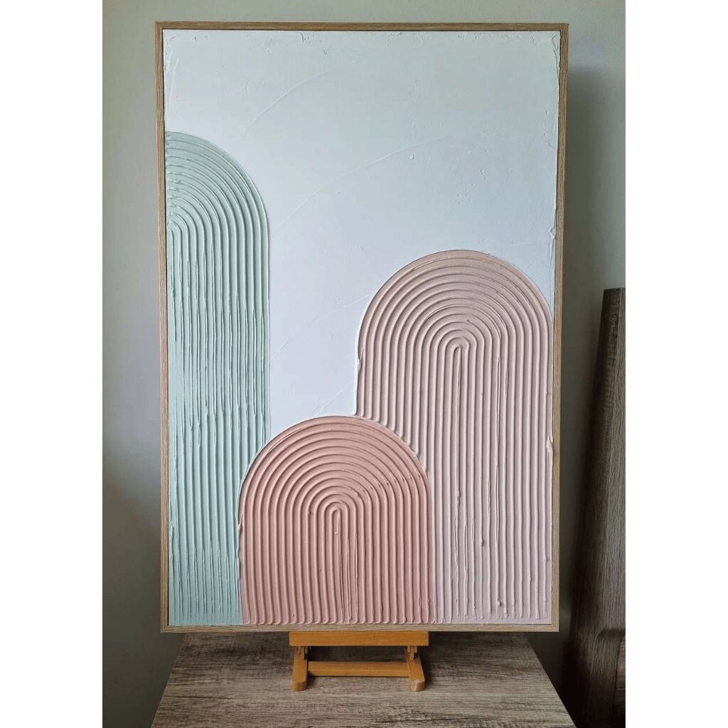 Handmade Arch Wall Art – Abstract Textured Piece for Bedrooms