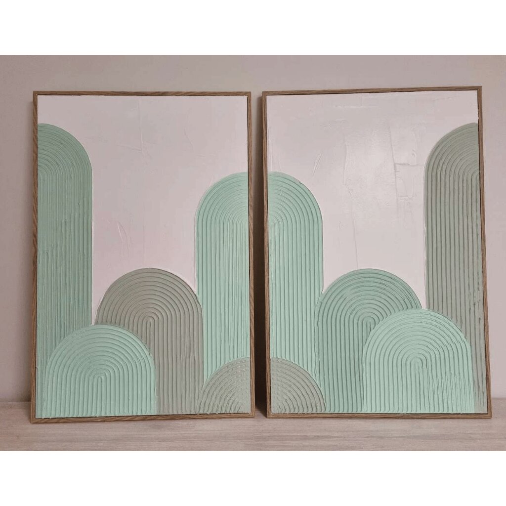 Abstract Arch Handmade Wall Art – Textured Modern Design