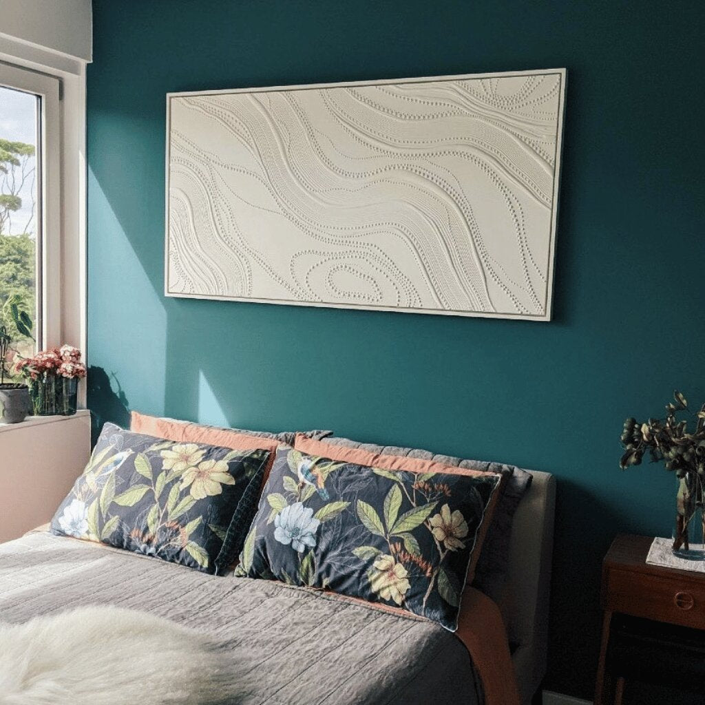 Harmonious Texture Art with Flowing Lines & Beads for Bedroom, Living Room, Office