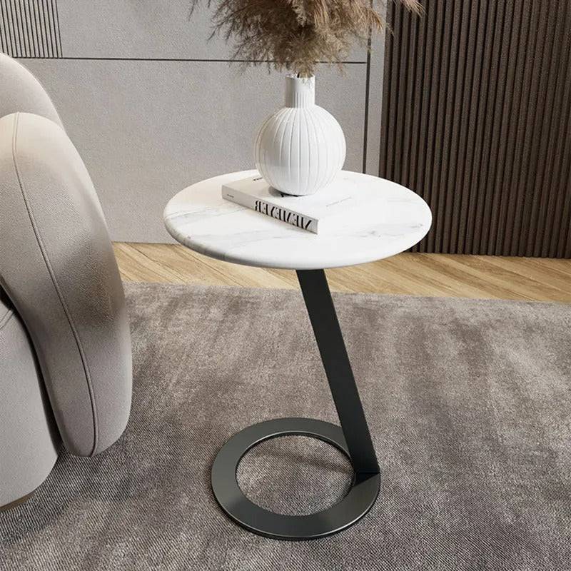 Circular Modern Touch sofa marble side table