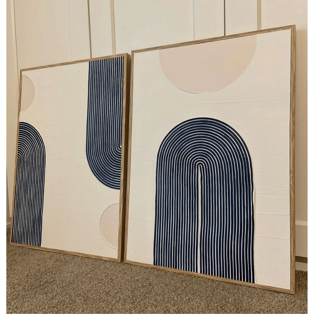 Handmade Textured Abstract Wall Art – Arch Design for Homes