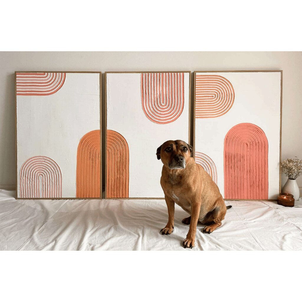 Textured Arch Handmade Wall Art – Perfect for Office Decor