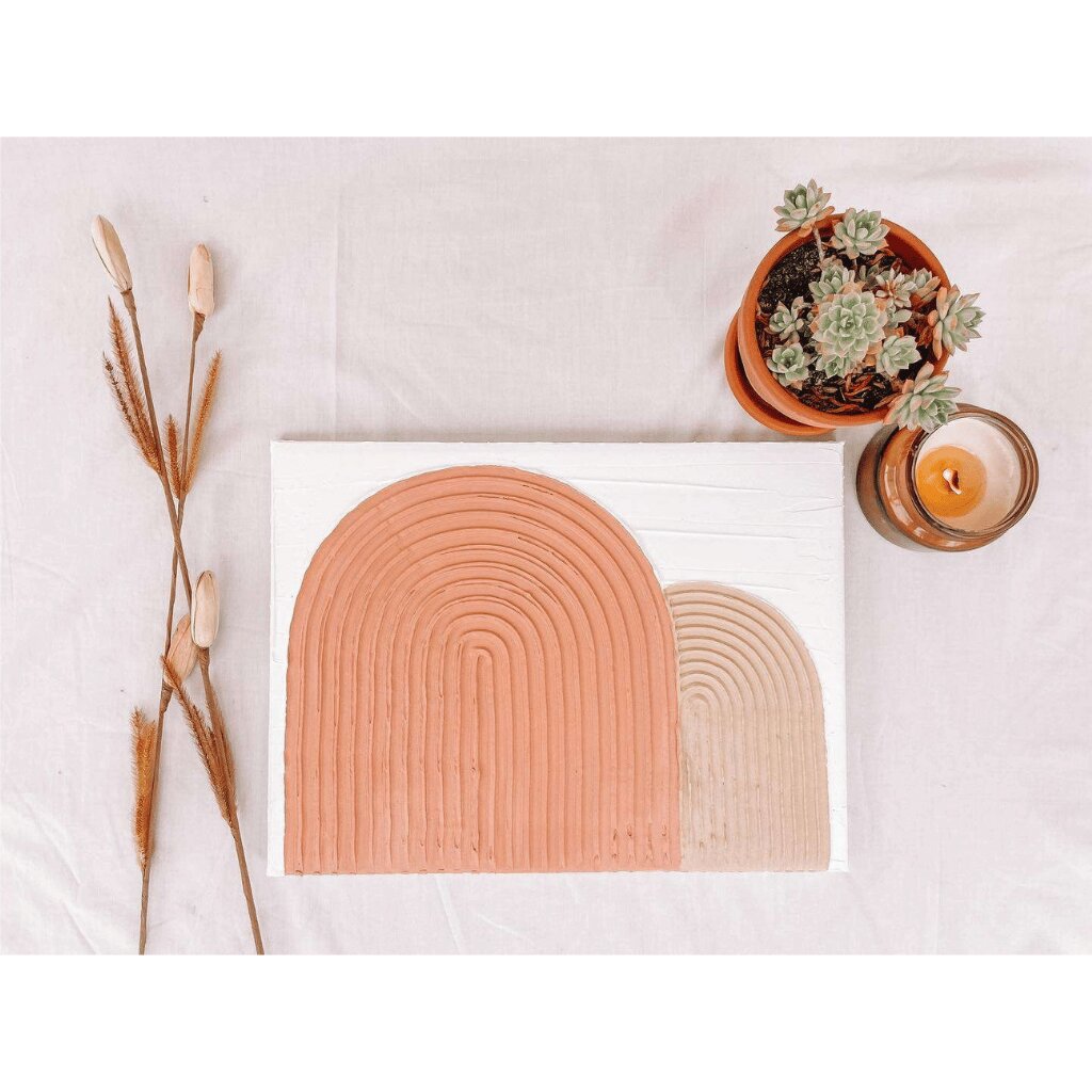 Modern Handmade Textured Wall Art – Arch Design for Homes