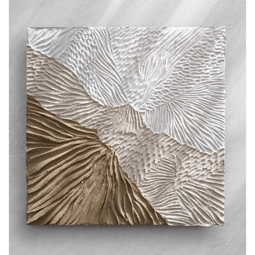 Modern Textured Wall Art with Organic Waves for Bedrooms & Living Spaces