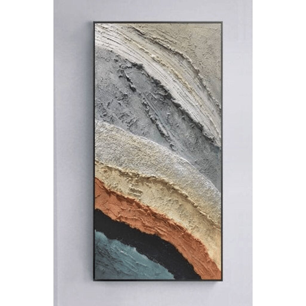 Abstract Textured Wall Painting for Living Room, 3D Effect