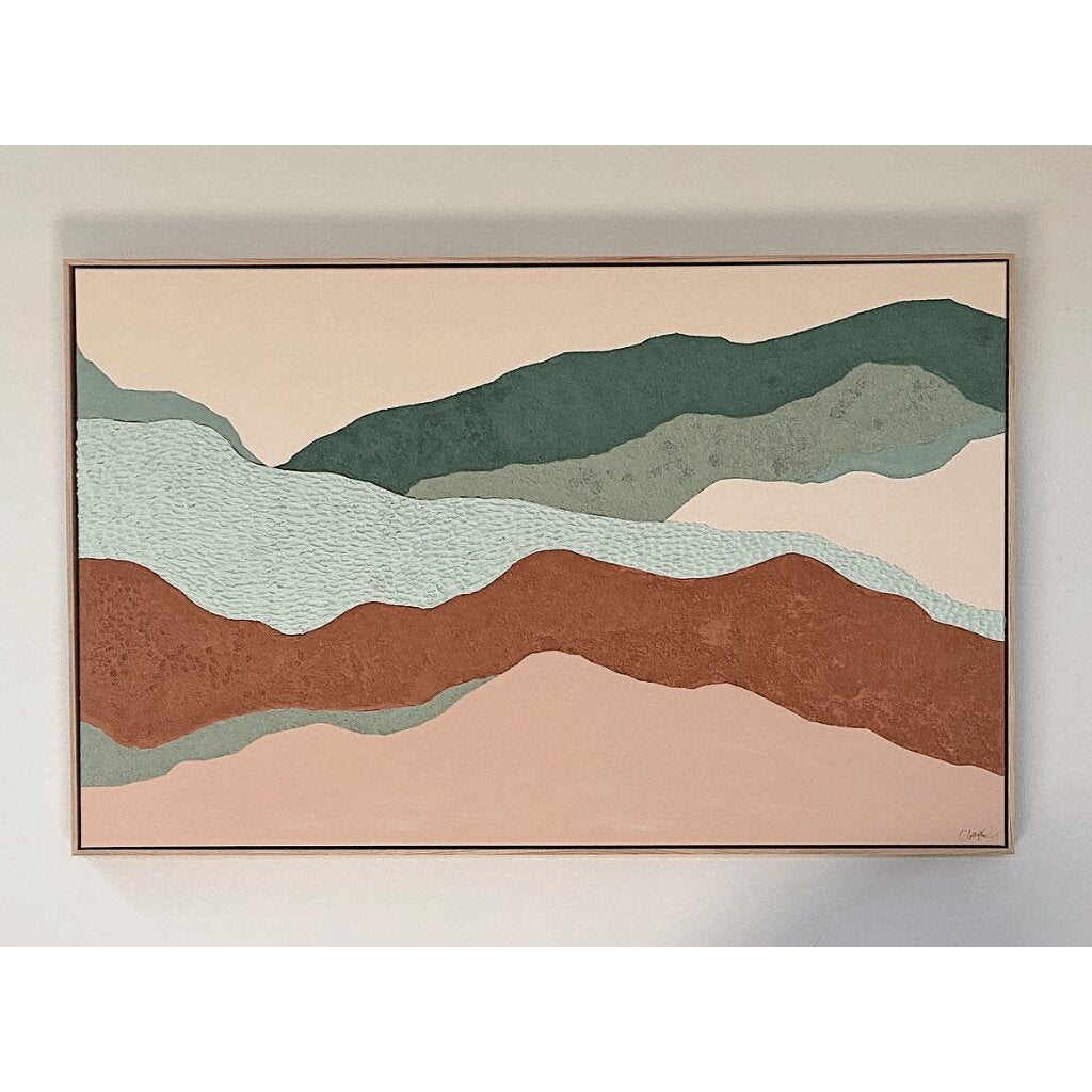 Beige & White Plaster Wall Art, 3D Abstract Texture Design